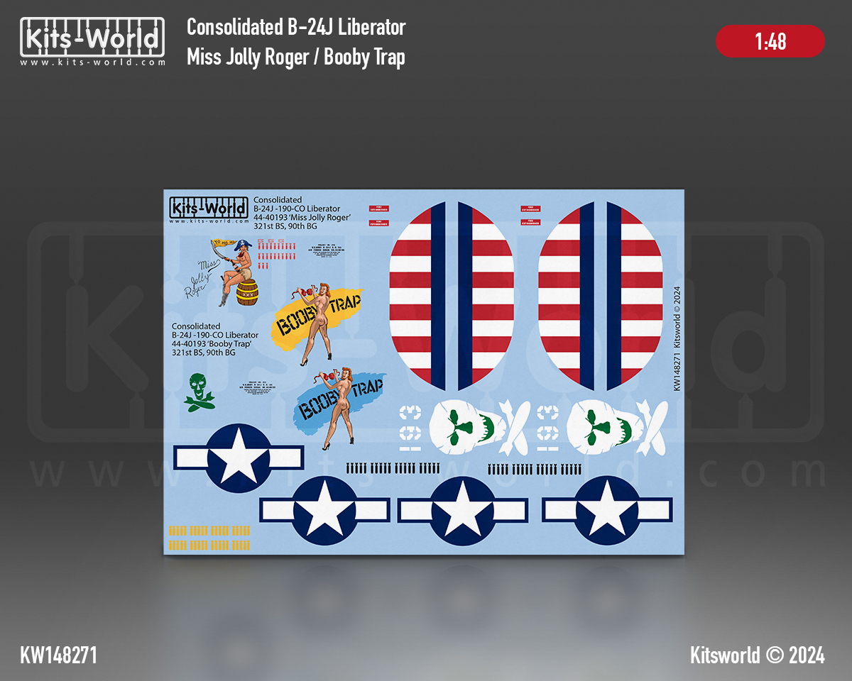 Kitsworld Kitsworld 1/48 scale B-24J Liberator KW148271 - Consolidated B-24J Liberator 